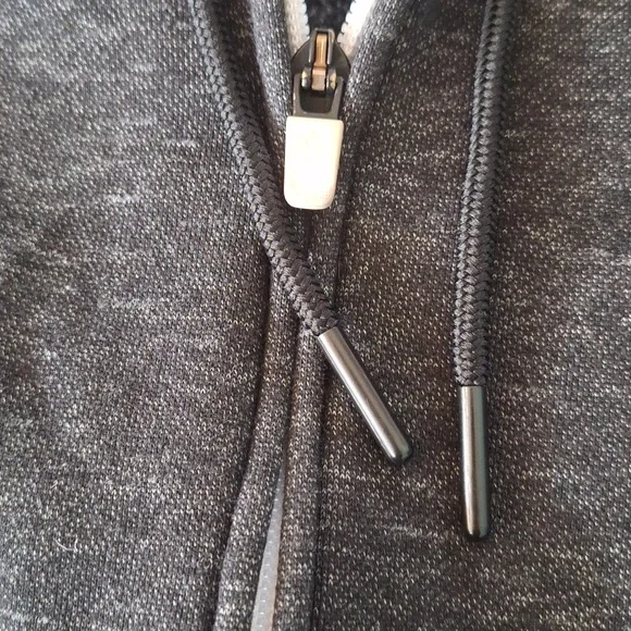 Adidas Gray Full Zip Hoodie with drawstring L - Picture 3 of 10